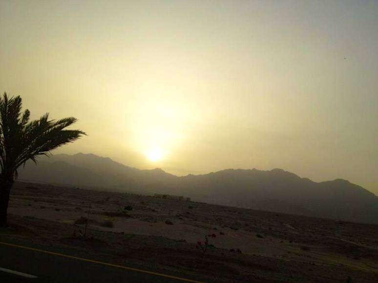 sunrise over aqaba